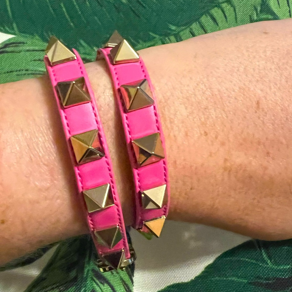 Valentino Rockstud Sandal Pink Ankle Straps